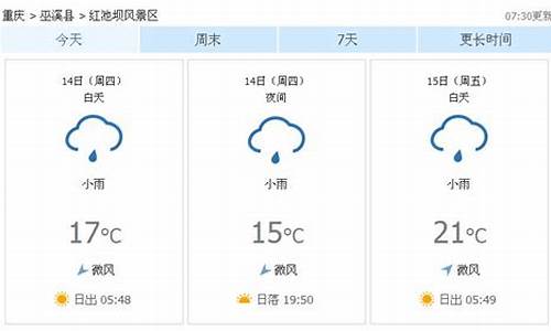 重庆市巫溪县天气预报预报_巫溪天气预报查询