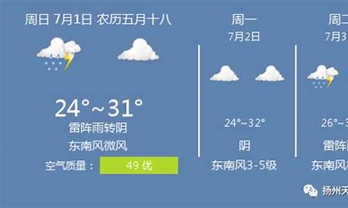 扬州天气预报一周天气_扬州天气预报一周天气预报天查询结果